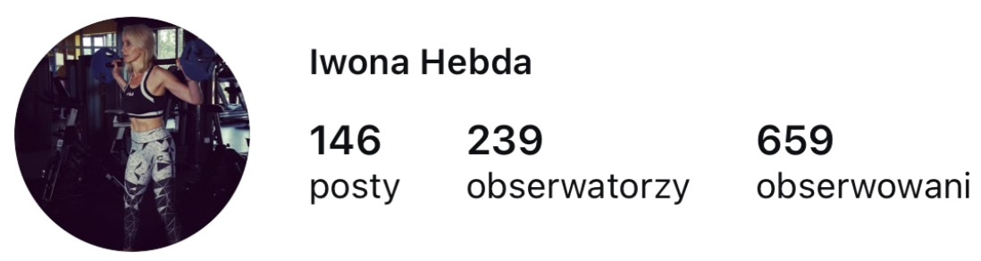 Profil Iwony na Instagramie przed współpracą - 239 obserwatorów