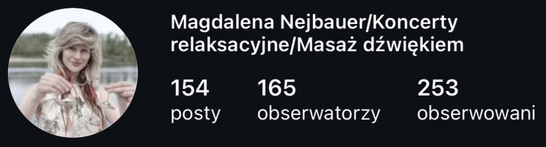 Profil na Instagramie przed współpracą - 165 obserwatorów